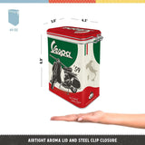 Nostalgic-Art Retro Pudełko na kawę, 1,3 L, Vespa - Italian Classic - Pomysł na prezent dla fanów skuterów, Oryginalny produkt licencjonowany (OLP), Dekoracja warsztatu Vintage Design, Dekoracja warsztatu Vintage Design Pudełka do przechowywania żywności Sklep Naty