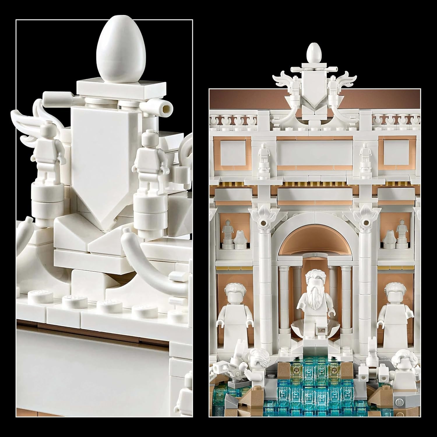 LEGO Architecture Fontanna di Trevi — model zabytku Rzymu z rzeźbami minifigurek — element kolekcji do biura i salonu — prezent dla dorosłych i miłośników architektury 21062 Zestawy do budowania Besuche den LEGO-Store