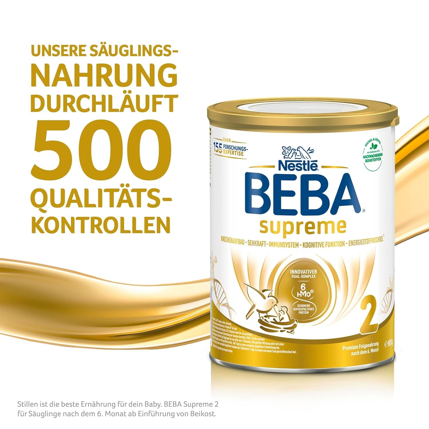 BEBA SUPREME 2 Mleko następne po 6 miesiącu, tylko laktoza, bez oleju palmowego, opakowanie 6 szt. (6 x 800 g) Naty Shop