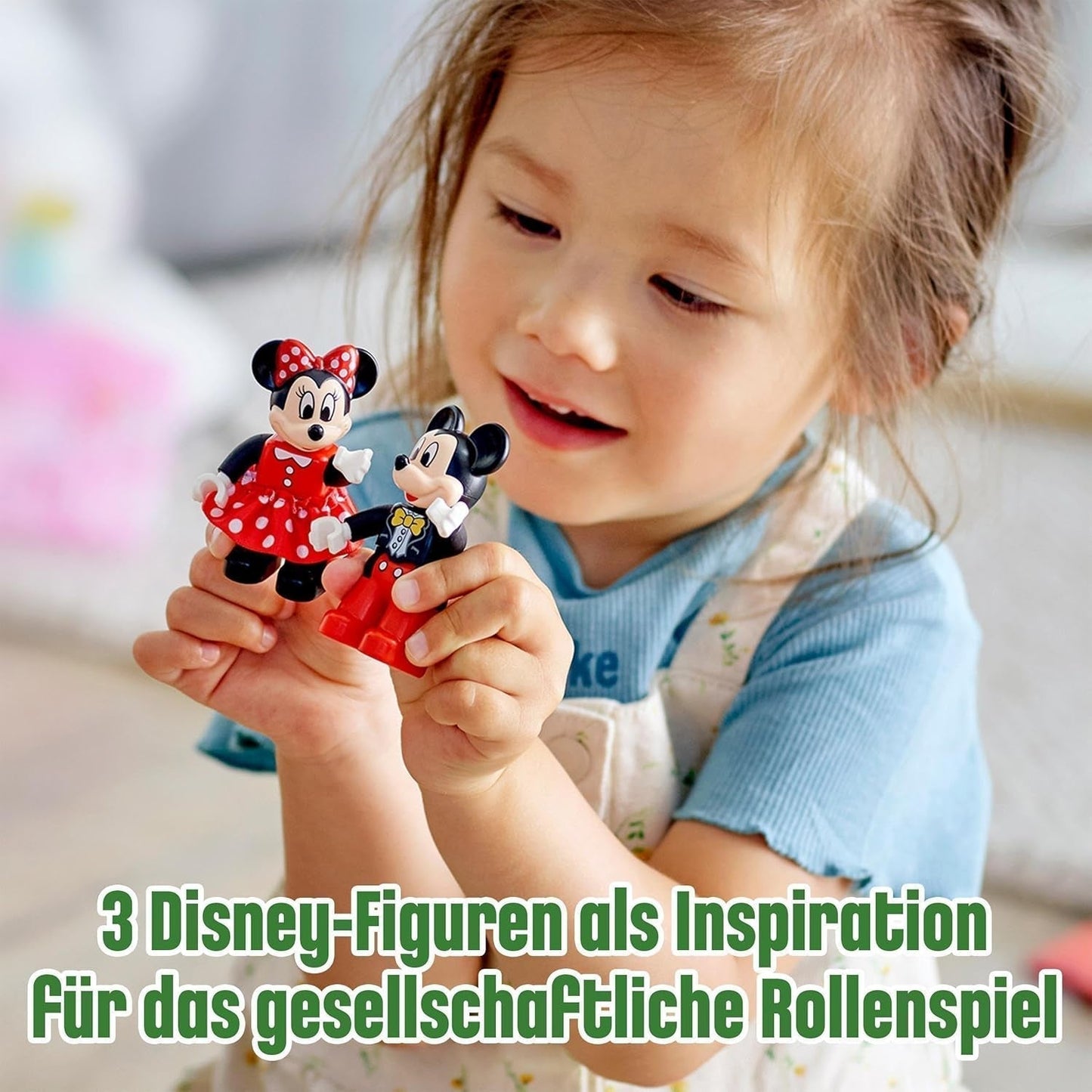 LEGO 10941 DUPLO Disney Urodzinowy pociąg Mikiego i Minnie, zabawkowy pociąg z ciastem i balonami, prezent dla dzieci od 2 lat Zestawy do budowania Besuche den LEGO-Store