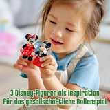 LEGO 10941 DUPLO Disney Urodzinowy pociąg Mikiego i Minnie, zabawkowy pociąg z ciastem i balonami, prezent dla dzieci od 2 lat Zestawy do budowania Besuche den LEGO-Store