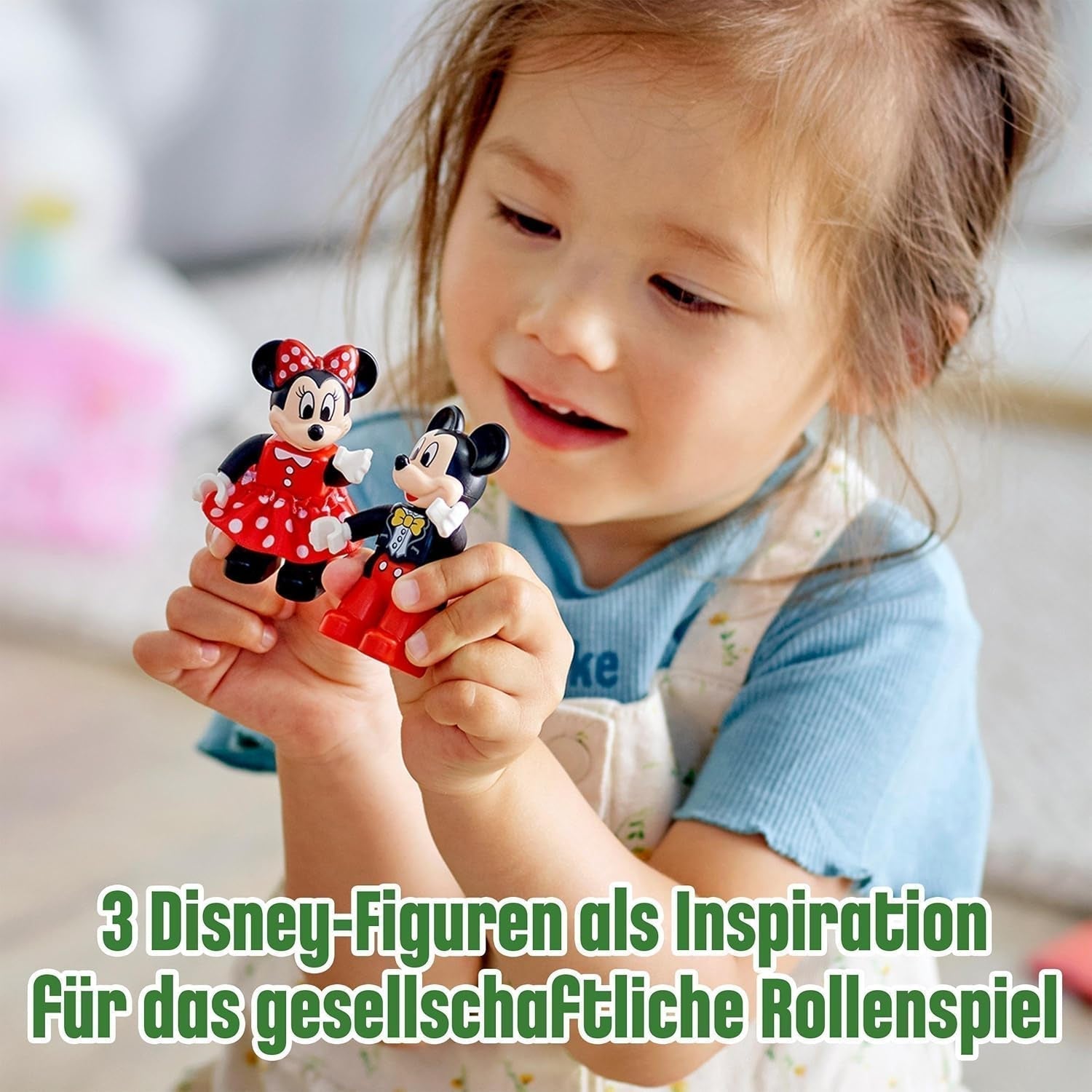 LEGO 10941 DUPLO Disney Urodzinowy pociąg Mikiego i Minnie, zabawkowy pociąg z ciastem i balonami, prezent dla dzieci od 2 lat Zestawy do budowania Besuche den LEGO-Store