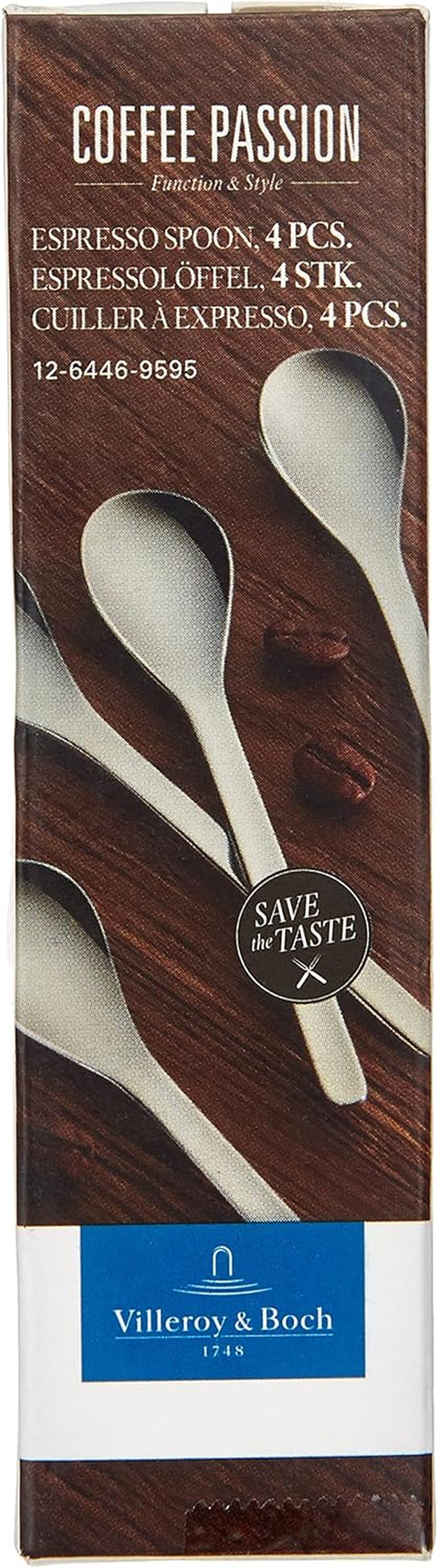 Villeroy And Boch - Zestaw łyżek do espresso Coffee Passion, 4 szt., 10 cm, stal nierdzewna 18/10 Kitchen Naty Shop