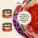 Herbaria Safran-Fäden bio 0,5g im Glas – Bio Saffron-Fäden aus dem bereicht Safran-Ort Taliouine in Marokko – Safranfäden in Premium Bio-Qualität – Saffron Premium - Safran premiera kategorii