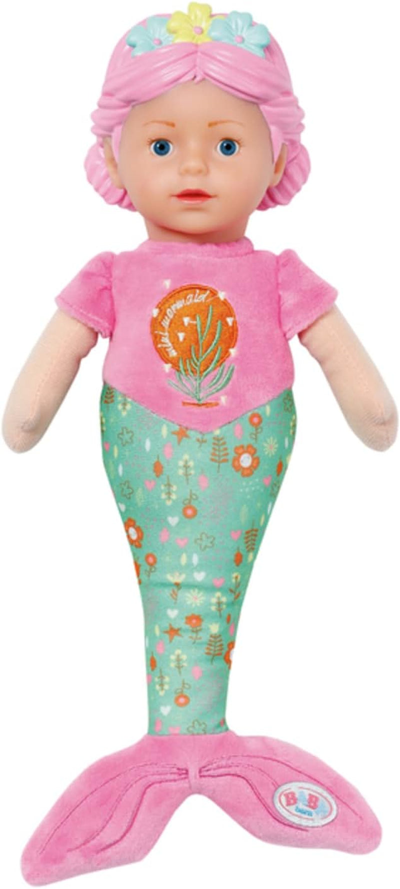 BABY Born Syrenka dla niemowląt, miękka lalka nadająca się do prania, lalka syrenka z miękką winylową głową, wysokość 33 cm, 832288 Zapf Creation