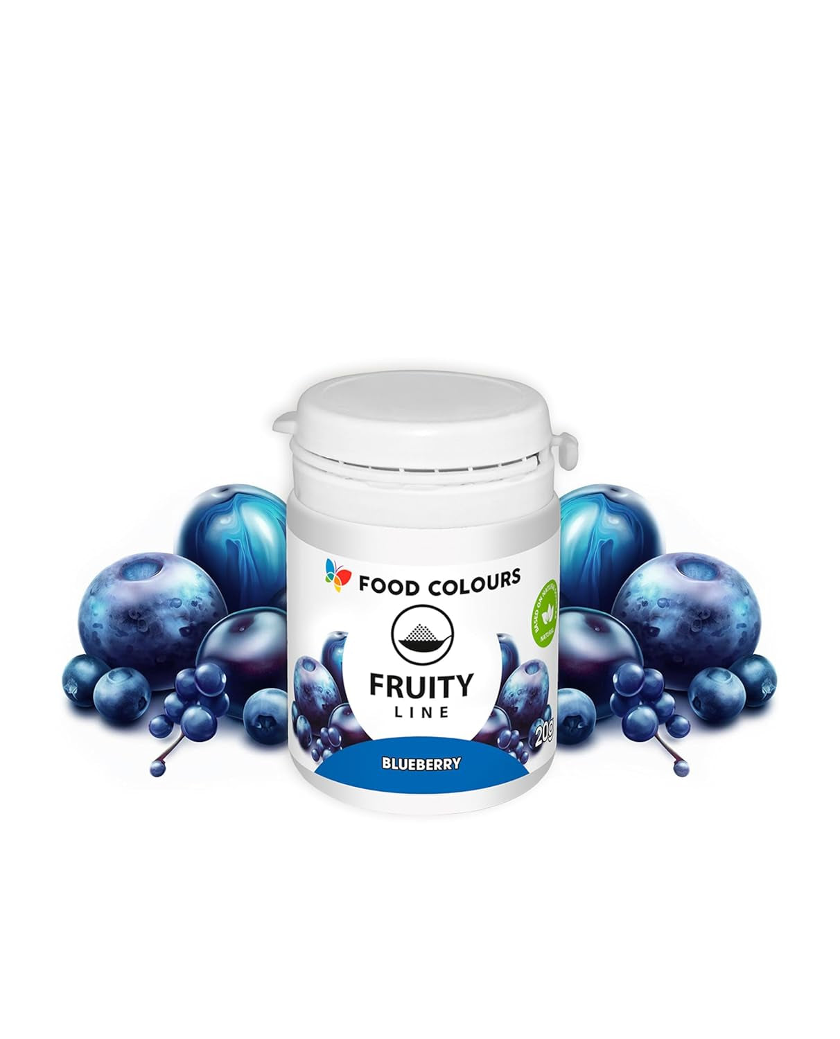 Barwnik spożywczy w proszku barwnik naturalny Fruity Line BLUEBERRY 20G naturalny barwnik w proszku do kremów polewa biszkoptowa do ciasta w proszku barwnik spożywczy do galaretek do napojów
