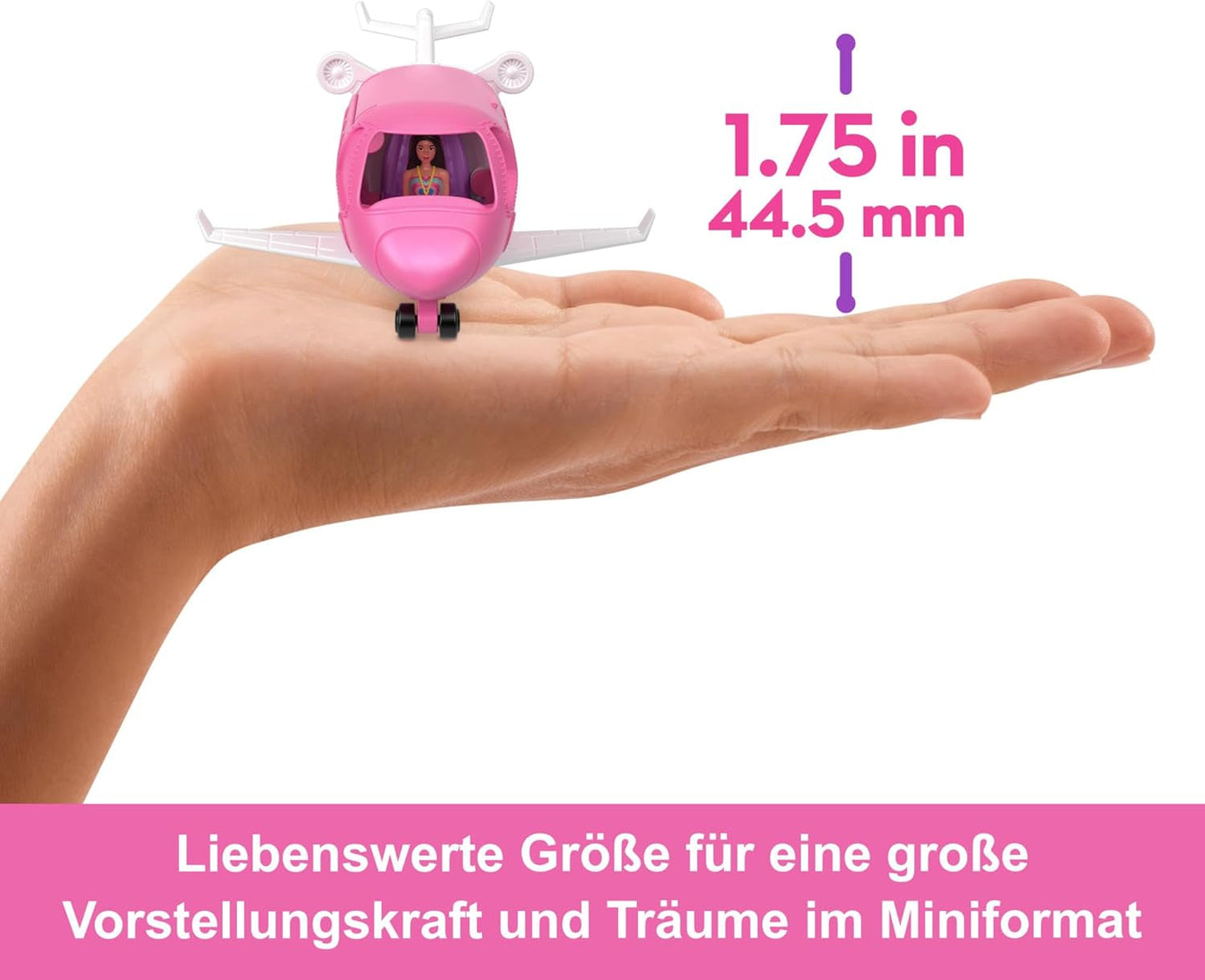 Mini BarbieLand Zestawy lalek Barbie i pojazdów zabawkowych, lalka 1,5 cala i kultowy pojazd-niespodzianka zmieniająca kolor, HYF40