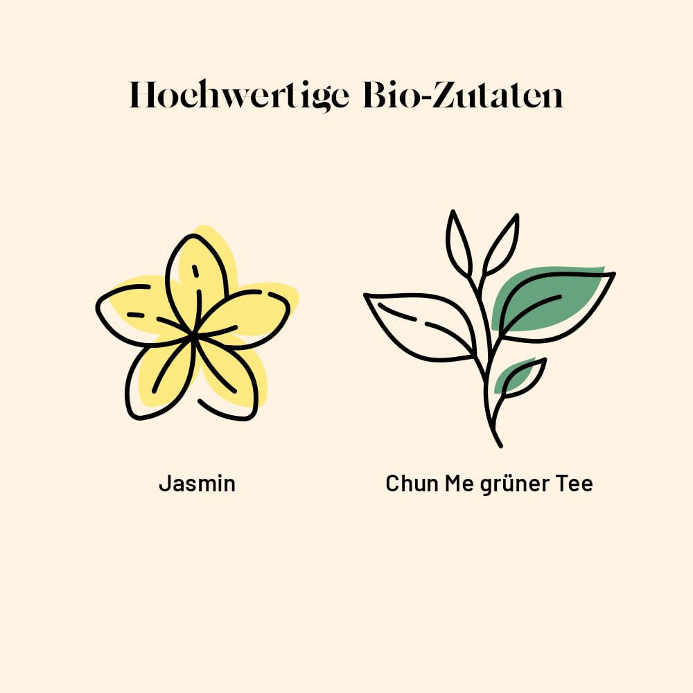 Herbata Kusmi - Opakowanie 2 sztuk - Zielona herbata jaśminowa - Organiczna mieszanka zielonej herbaty jaśminowej - 100% organicznej zielonej herbaty - Można spożywać na gorąco lub na zimno - 2X20 torebek herbaty