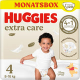 Pieluchy Huggies Extra Care Disney, rozmiar 4, 120 pieluch (2x60), pudełko miesięczne