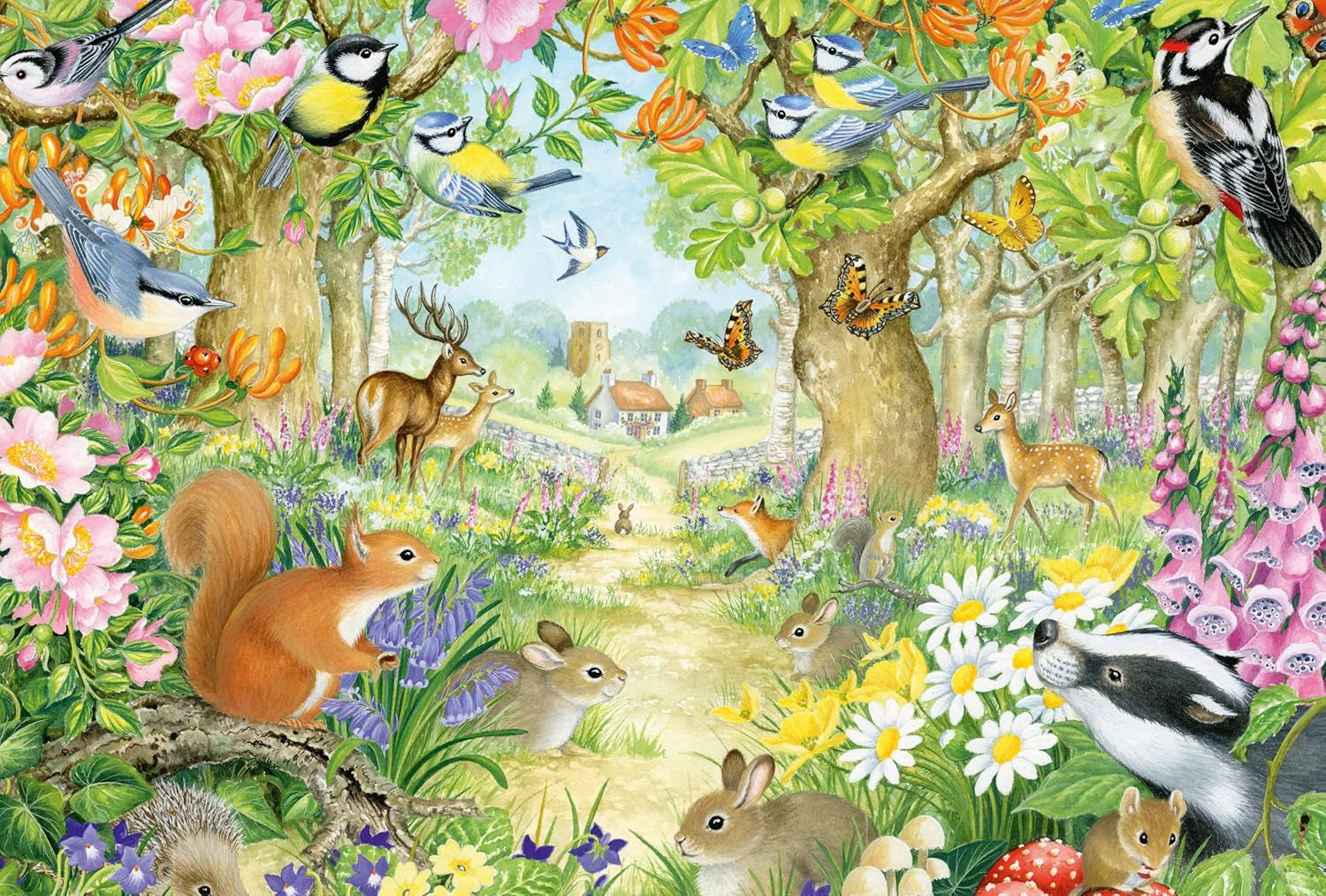 Schmidt Spiele 56370 Zwierzęta w lesie, puzzle dla dzieci, 100 elementów Puzzle Naty Shop