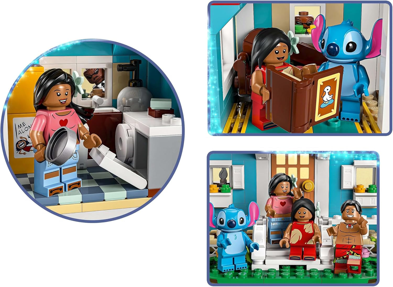LEGO® Disney Dom na plaży z filmu „Lilo i Stich” — zabawka do zbudowania z 6 pokojami, obserwatorium, statkiem kosmicznym i 5 minifigurkami — prezent urodzinowy dla dziewcząt i chłopców w wieku powyżej 9 lat oraz fanów 43268 Zestawy konstrukcyjne Besuche den LEGO-Store