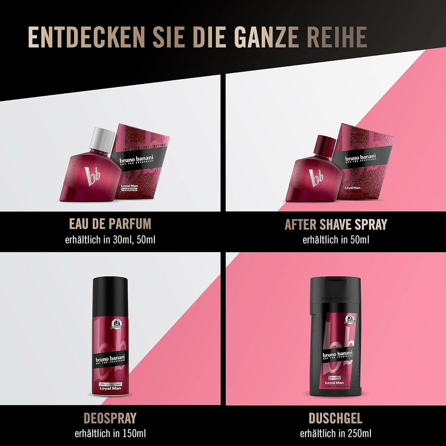 Bruno Banani Loyal Man Żel pod prysznic 3 w 1 do ciała, włosów i twarzy, dla mężczyzn, 250 ml Prysznic i kąpiel Naty Shop
