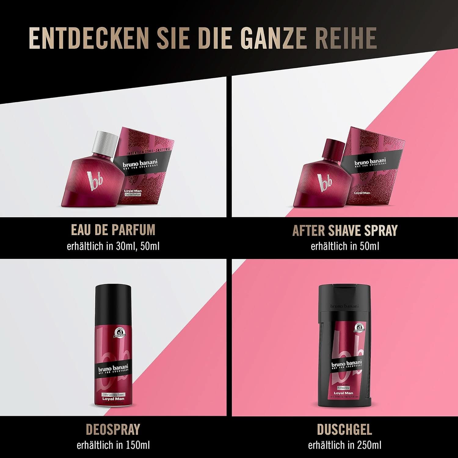 Bruno Banani Loyal Man Żel pod prysznic 3 w 1 do ciała, włosów i twarzy, dla mężczyzn, 250 ml Prysznic i kąpiel Naty Shop