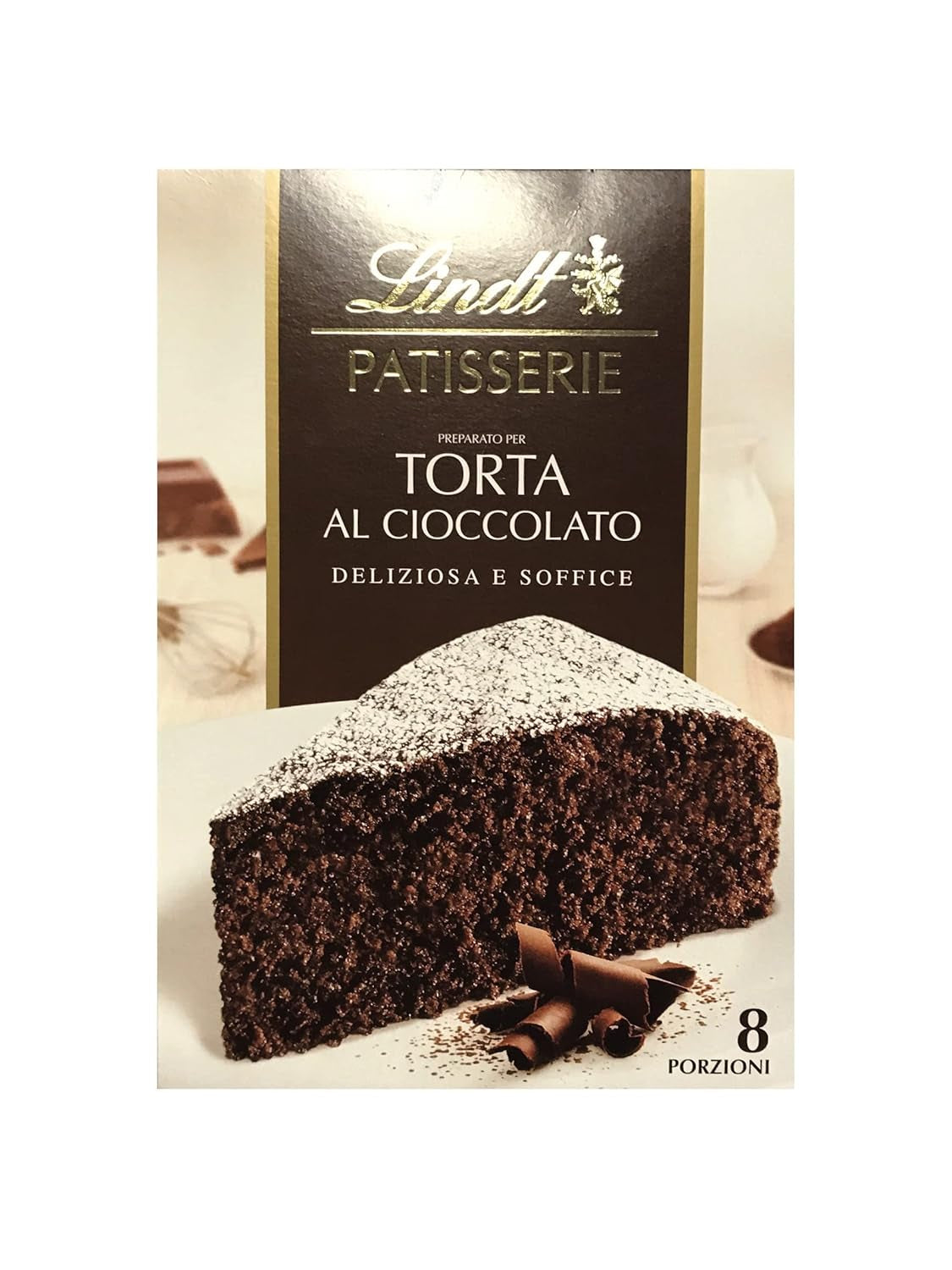 Lindt & Sprüngli Feines Backen Kuchenmischung, Backmischung, 8 Portionen, Lactosefrei, 400 G Mieszanka do pieczenia i gotowania Naty Shop Schokoladenkuchen