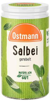 Ostmann Gewürze - Szałwia gerebelt | Würziges Kräuteraroma für Fleisch- und Gemüsegerichte | 10 g w dawce