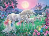 Puzzle dla dzieci Ravensburger - 13670 Jednorożce w świetle księżyca - Świetlne puzzle Jednorożec dla dzieci 6+ 100 elementów w formacie XXL, świecą w ciemności Puzzle Naty Shop