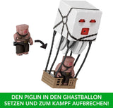Zestaw figurek Mattel Minecraft, duch z atakiem ognia, światła, hałas, starter i pocisk, wojownik Piglin, inspirowany filmem, figurki JFB69 Naty Shop