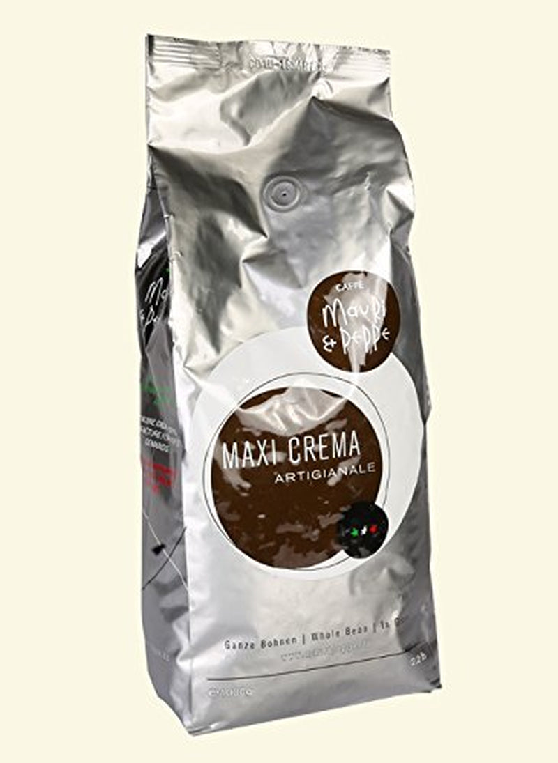 Maxi Crema 1000g Kawa ziarnista - Oryginalna włoska mistrzostwo palenia dla najwyższych wymagań! Kawa, Cappuccino, Espresso, Latte Macchiato