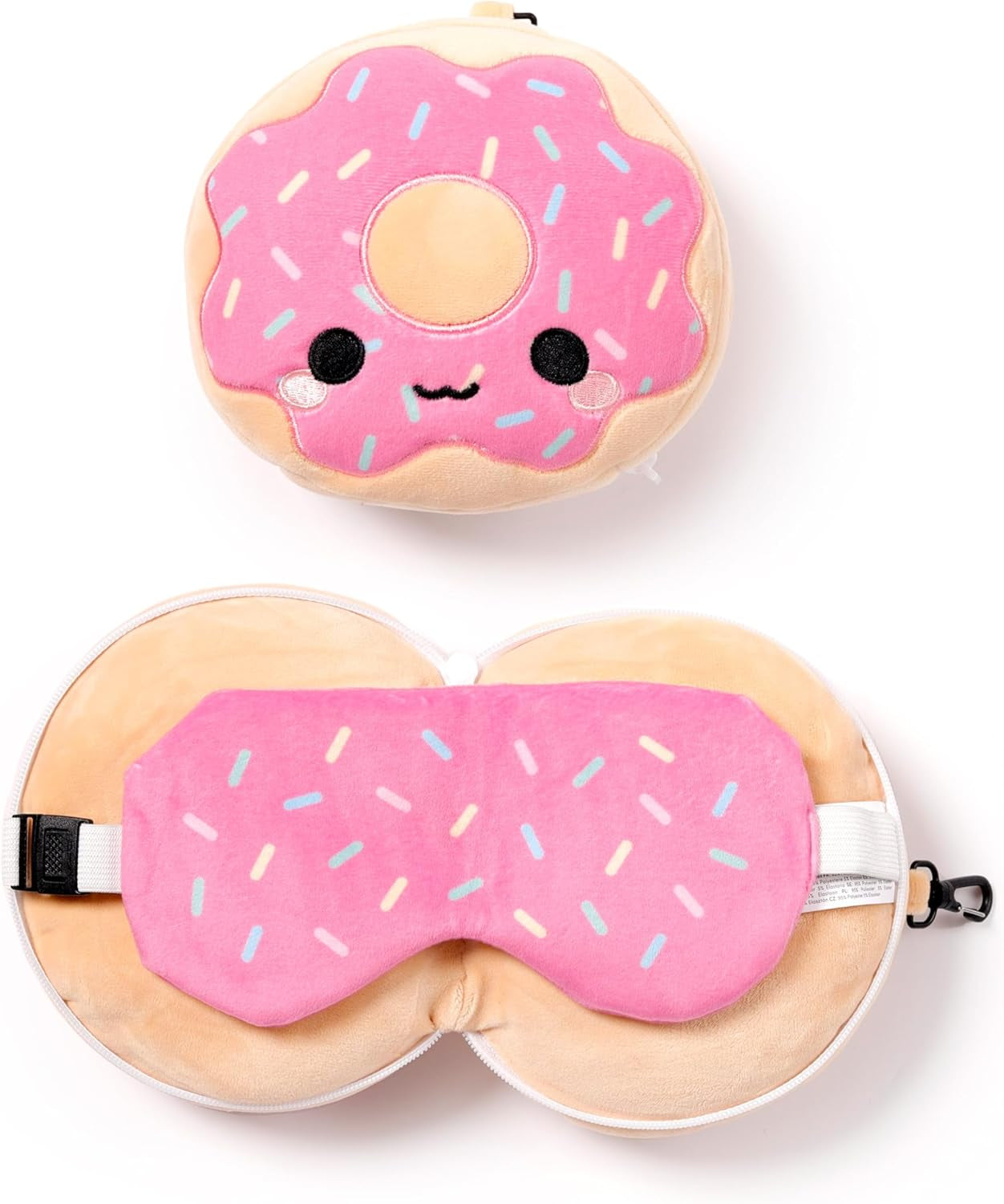 Poduszka podróżna Puckator z maską Relaxeazzz - Poduszki podróżne w kształcie pączka Naty Shop Domyślny tytuł