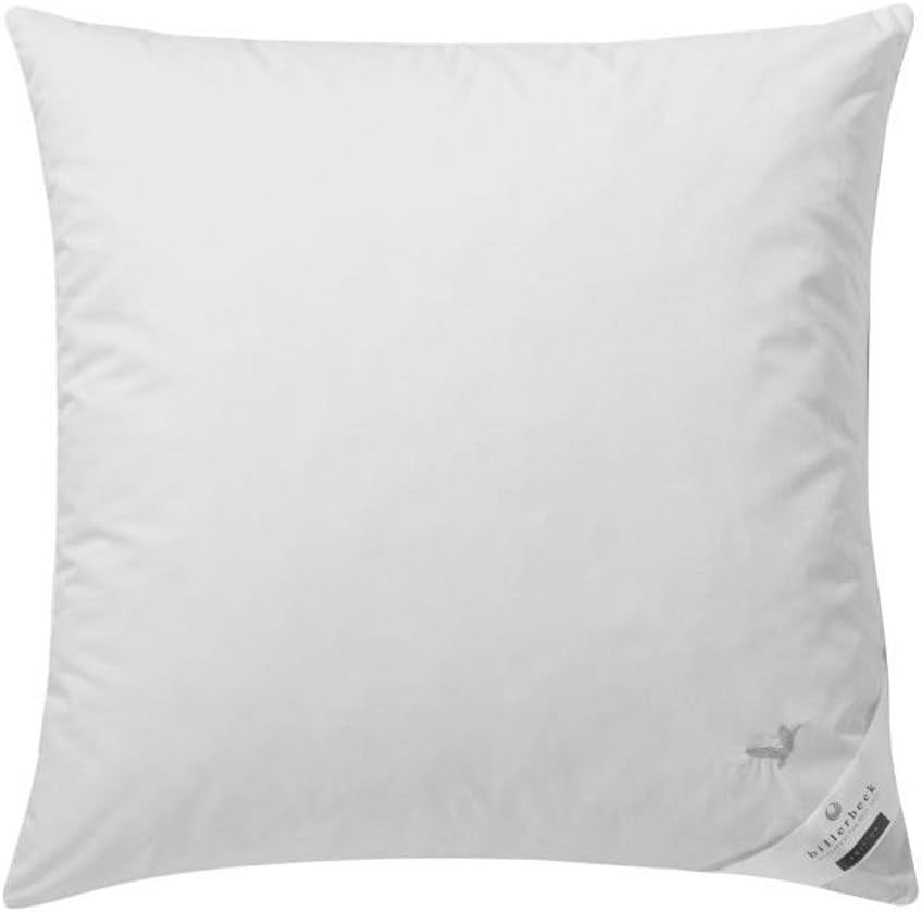 Billerbeck E04 Gold Edition 15 Poduszka z mocnym podparciem - 80 x 80 cm - Przyjazna dla alergików poduszka puchowa z miękkim pokrowcem Naty Shop Standardowe poduszki Tytuł domyślny