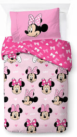 Pościel dla dzieci, Postacie Disneya, 100% bawełna Pościel - dzieci Naty Shop Różowy - Myszka Minnie 135X200/50X70 (2 szt.)