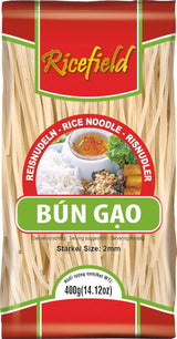 Makaron Ryżowy Ricefield, Wermiszel, 2mm, Bun Gao (1 x 400g)
