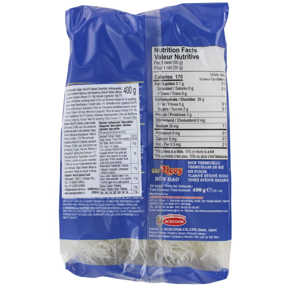 ACECOOK - LUB Wermiszel ryżowy - (1 X 400 GR)