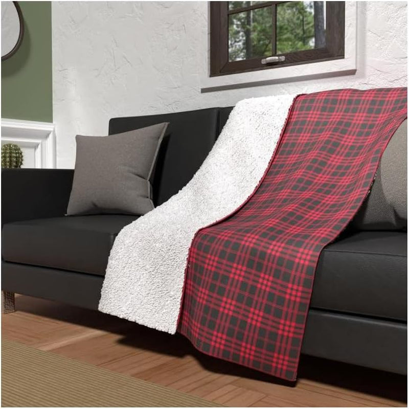 Soleil D'Ocre Plaid, czerwona, 120 x 160 cm Kołdry i kołdry Naty Shop