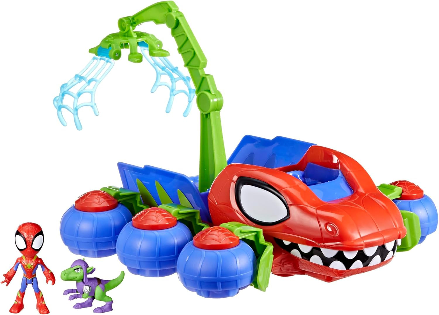Marvel Spider-Man i jego super przyjaciele Dino Crawler Zestaw superbohaterów z figurkami Pająka i Dino oraz zabawką transportową dla dzieci w wieku od 3 lat Figurki Sklep Naty Shop Dino Crawler