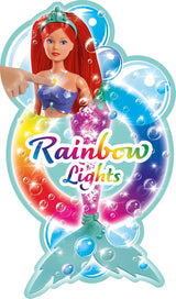 Simba 105733656 - Steffi Love Sparkling Mermaid Doll (39 cm) - Świecąca syrenka zmieniająca kolor Luminous Rainbow Wodoodporna zabawka dla dzieci w wieku 3 lat i więcej