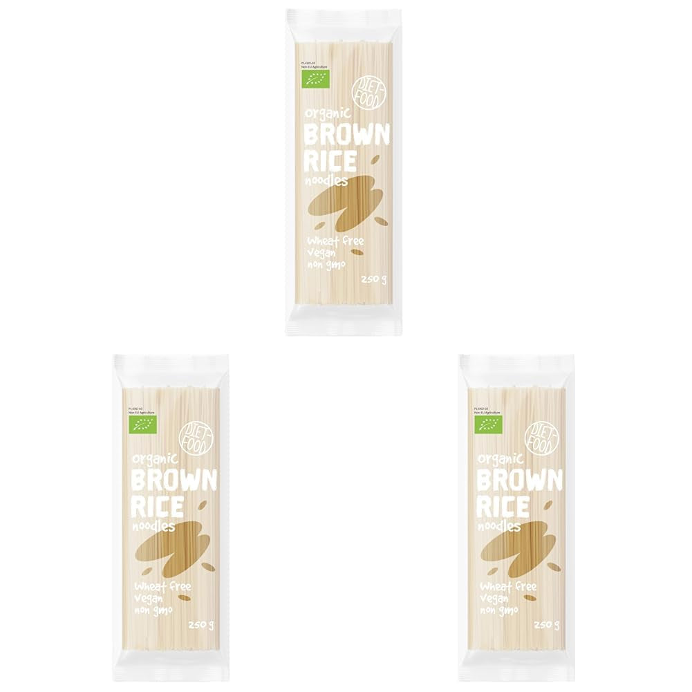 DIET-FOOD Bio Buchweizen Soba Nudeln Lebensmittel Pasta Vegane Glutenfreie Lactosefrei Sojafrei Nudeln für Vegetarier und Veganer 250 gramów