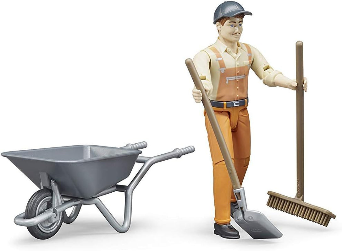 Bruder 62130 - Zestaw figurek Bworld pracownik miejski - figurka zabawkowa w skali 1:16, pojazd budowlany, robotnik budowlany, gospodarstwo rolne, mężczyzna Figurki Naty Shop Domyślny tytuł