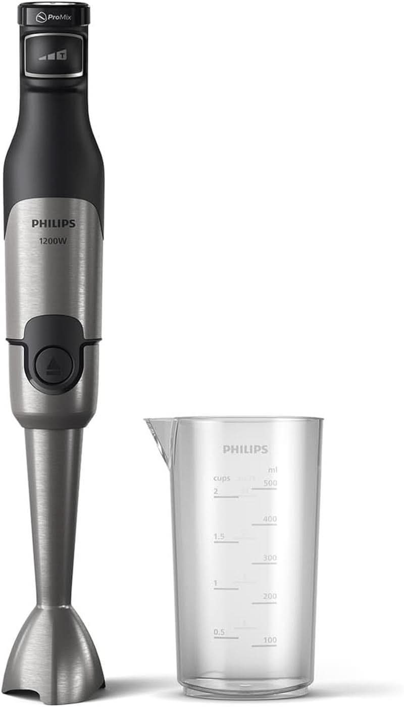 Mikser Philips serii 5000 — 1200 W. Technologia Promix. Led Geschwindigkeitsanzeiger. Stufenlose Geschwindigkeitseinstellung. Kompaktowa konstrukcja. Leicht Zu Reinigen. Schwarz (HR2681/00) Kuchnia Naty Shop
