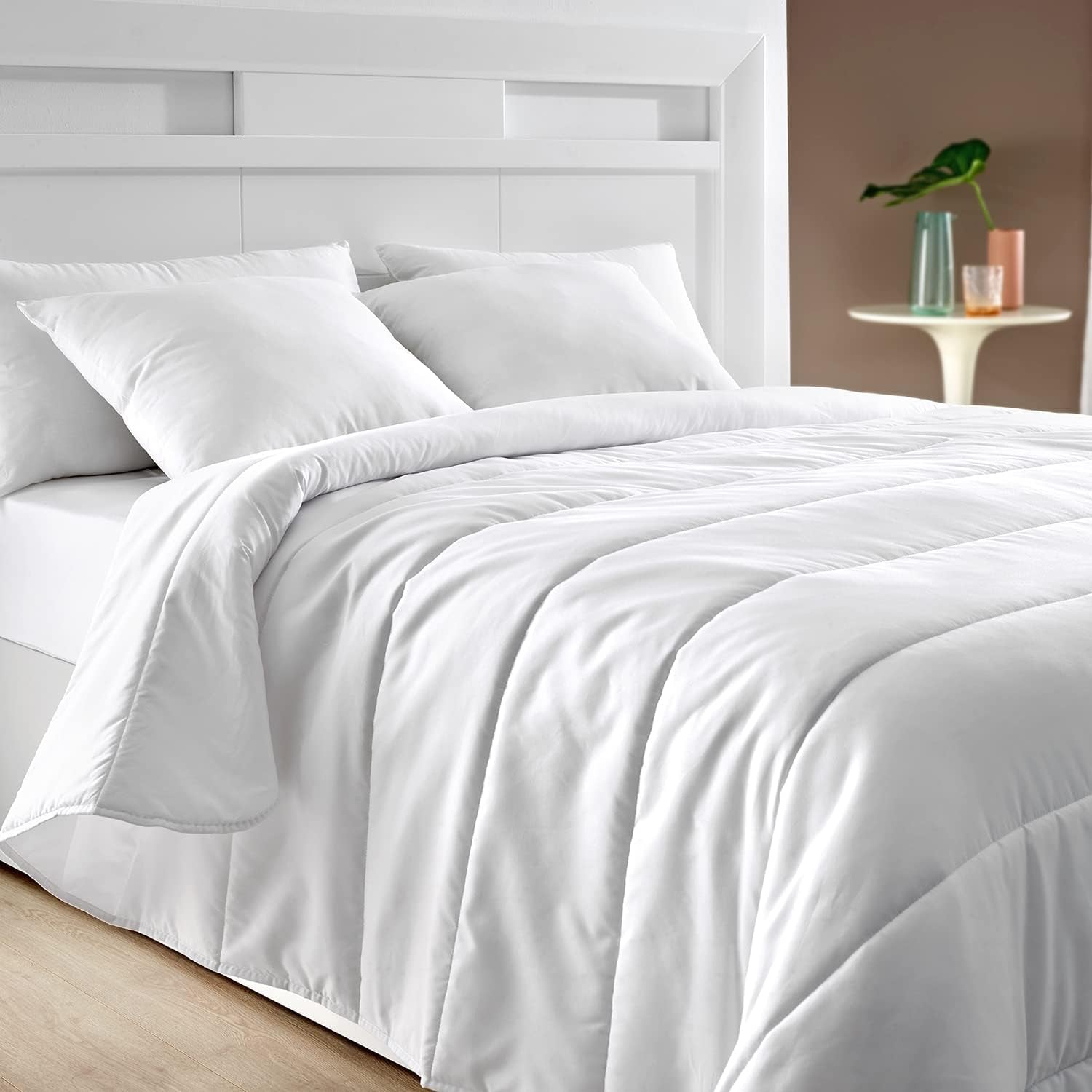Kołdra Pikolin Home, włókno, biała, Łóżko 135/140-220 X 220 cm, 2 kołdry i kołdry Naty Shop