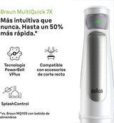 Braun Household Hogar Multiquick 7 Armmixer, Spritzschutz-Technologie, Spülmaschinenfest, Bpa-Freier Kunststoffbecher, MQ7000, 1000 W, Weiß Kitchen Naty Shop