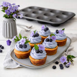 Zenker 12Er Muffinform Energy, Premium-Backform, Für Köstliche Kuchen, Verkürzt Die Backzeit Um Bis Zu 20% (Farbe: Silber/Anthrazit), Menge: 1 Stück, Hellgrau Und Dunkelgrau Formy i blachy do pieczenia Naty Shop