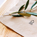 Organiczne, ekologiczne serwetki wykonane z papieru makulaturowego I Wysokiej jakości serwetki papierowe 10 X 10 cm I 100 sztuk Serwetki koktajlowe Niebielone Biodegradowalne Kompostowalne