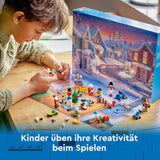LEGO City Kalendarz adwentowy 2024, prezent adwentowy dla dzieci od 5 lat, 24 niespodzianki, minifigurki w świątecznych kombinezonach, Święty Mikołaj i Pani Święty Mikołaj, prezent na Boże Narodzenie 60436 Zestawy do budowania Besuche den LEGO-Store