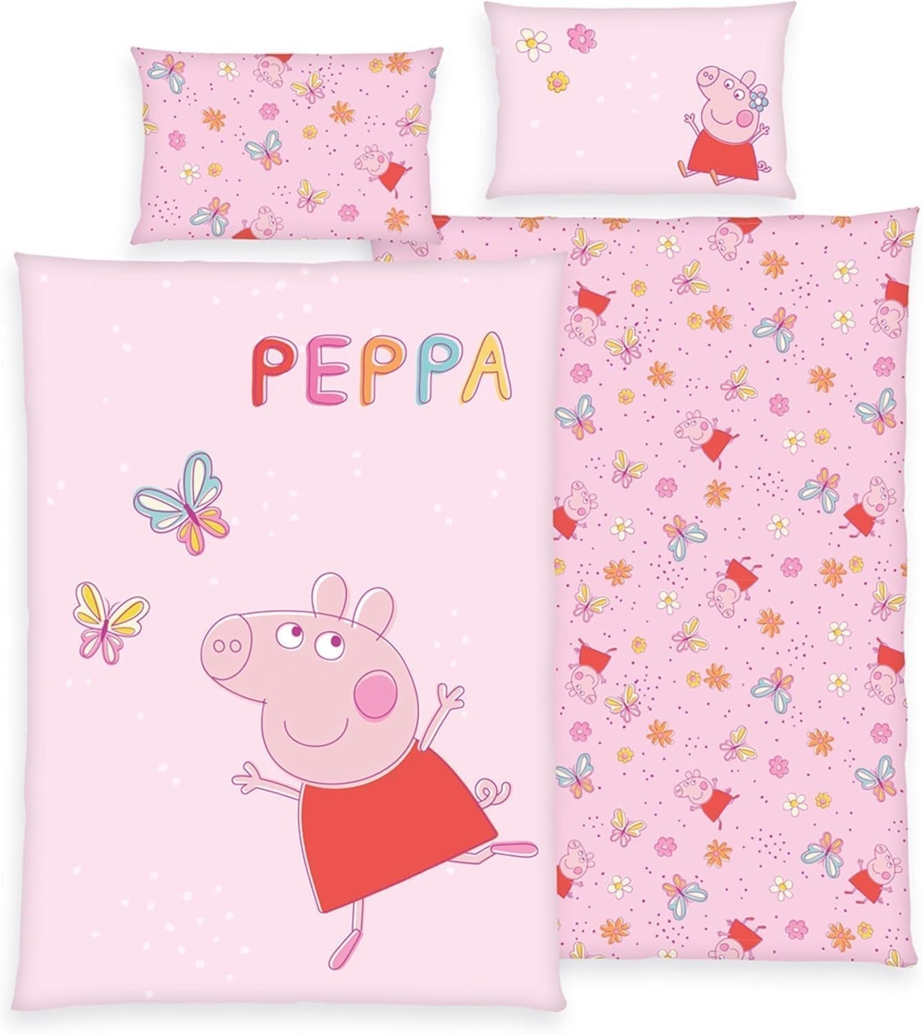 Pościel dziecięca Świnka Peppa 100 x 135 cm i 40 x 60 cm, bawełniana Pościel - dzieci Naty Shop