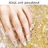 50 Stück Gold Nail Charms, Błyszczące 3D Nail Art Charms, Glitzersteine ​​​​Nägel Perle Legierung Nagel, Schmetterling Strasssteine ​​​​Nägel Charms, DIY Nail Art Zubehör, Für Mädchen Frauen