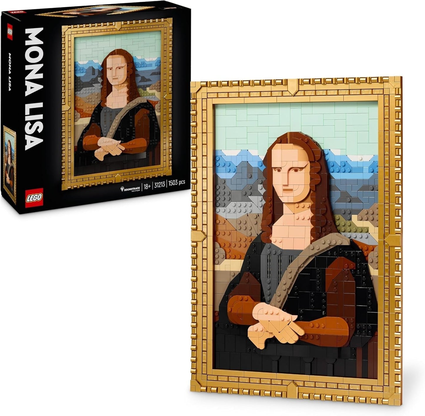 LEGO Art Mona Lisa, zestaw dla dorosłych, obraz Leonarda Da Vinci do zawieszenia, aktywność twórcza dla mężczyzn i kobiet, prezent dla miłośników sztuki, sztuka włoskiego renesansu 31213 zestawy budowlane Besuche den LEGO-Store Default Title