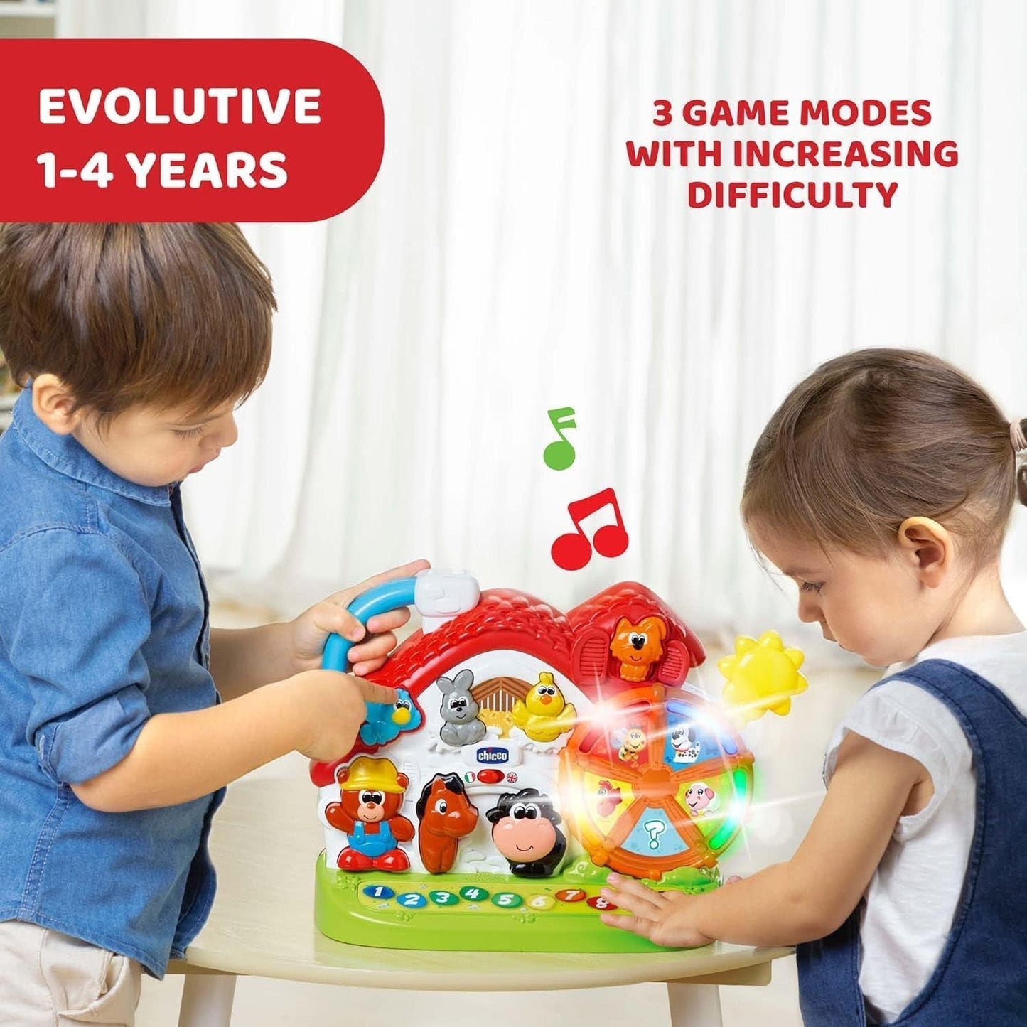 Chicco Ma New Farm, dwujęzyczna, do układania w stosy Naty Shop Baby Toys