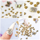 Obrotowe zawieszki do zdobienia paznokci, 20 Stück Spinning Charms do paznokci Obrotowe łożysko do paznokci Für Nail Art Design DIY Crafting Schmuck Zubehör