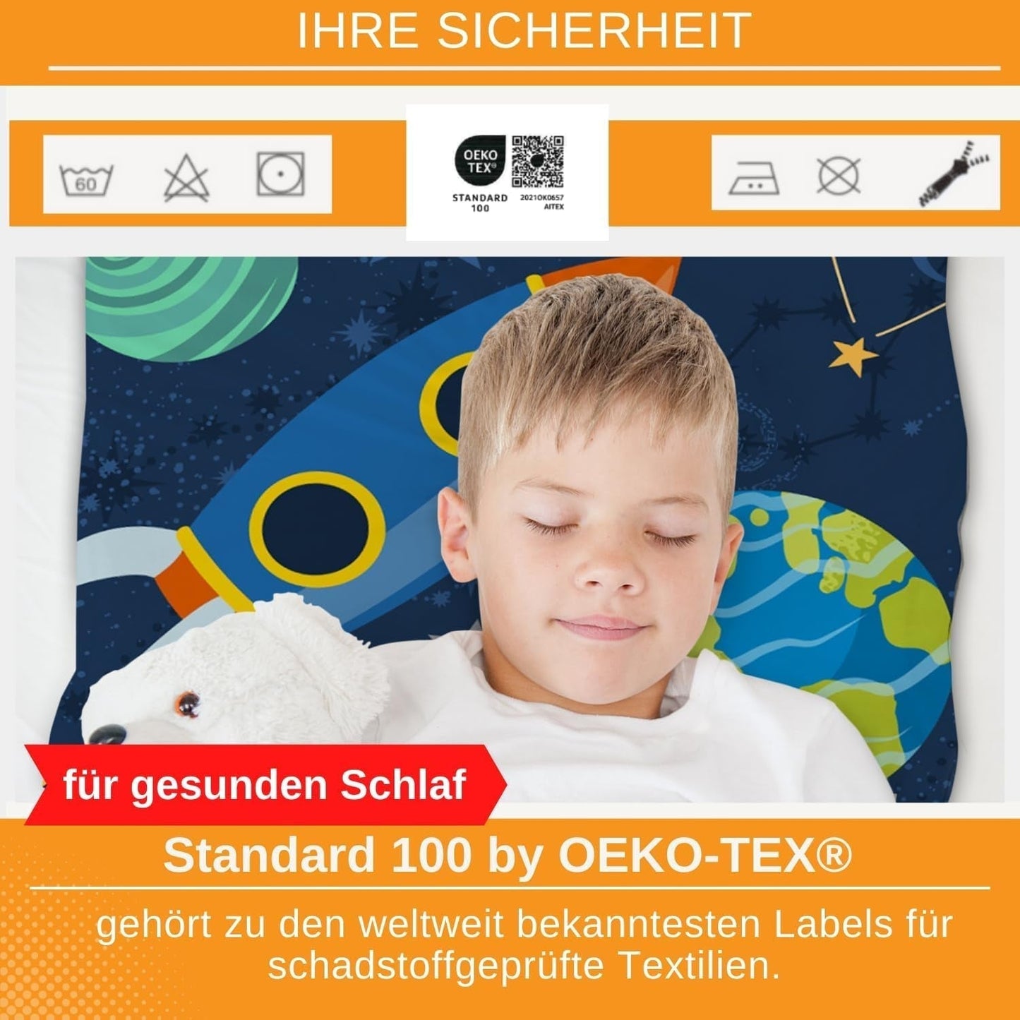 Pościel dziecięca Aminata Kids, kosmos, bawełna Pościel - dziecięca Naty Shop