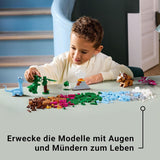 Zestaw LEGO Classic do budowania kreatywnych dinozaurów z modelami zwierząt i figurkami wykonanymi z klocków, pomysłowa zabawa, prezent dla chłopców i dziewcząt w wieku 5 lat, w tym T.Rex i Triceratops 11041 Zestawy do budowania Besuche den LEGO-Store