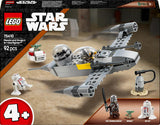 LEGO Star Wars 75410 Myśliwiec Mandos i Grogus N-1 Starfighter z minifigurkami Mandalorianina, Grogu i R5-D4, w tym kolumna do zbudowania, zestaw startowy statku kosmicznego dla chłopców i dziewcząt od 4 lat Zestawy do budowania Beuche den LEGO-Store