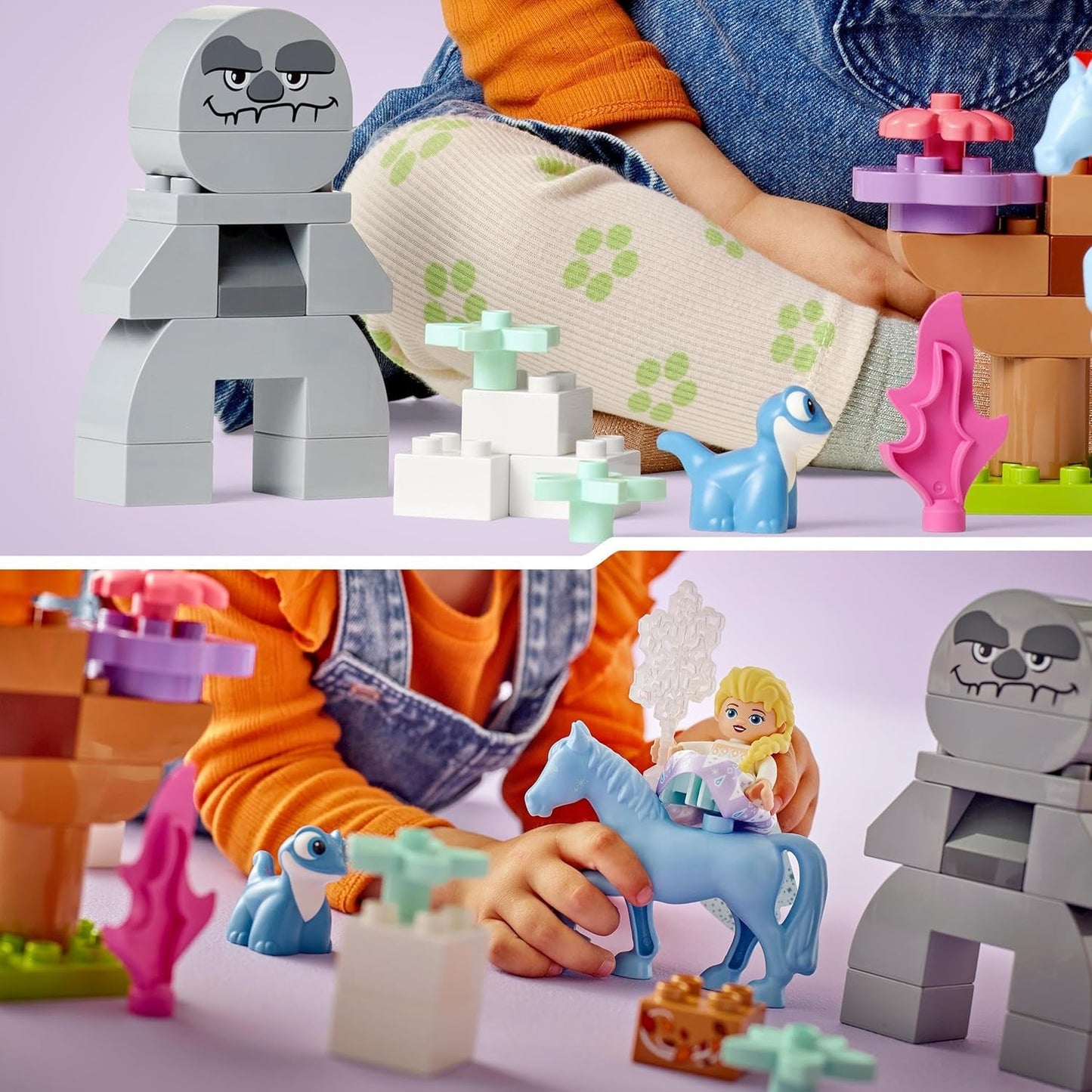 LEGO DUPLO | Disney ELSA i Bruni w Zaczarowanym Lesie, 4 figurki Królowej Lodu dla 2-latków, prezent dla przedszkolaków dla dziewcząt i chłopców w wieku powyżej 2 lat, na podstawie zestawów do budowania „Kraina Lodu 2” 10418 Beuche den LEGO-Store