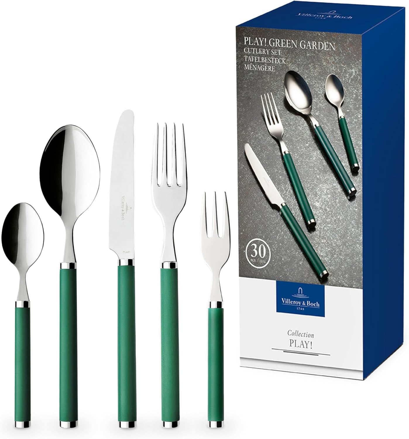 Villeroy & Boch – Zestaw sztućców Graj! Zielony Ogród, 30 sztuk Kuchnia Naty Shop