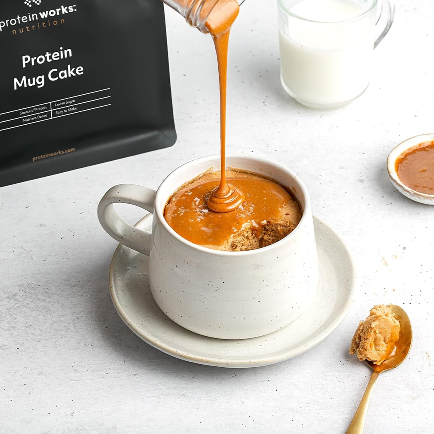 Protein Works Protein Tassenkuchen | Krem czekoladowy | Dieser Köstliche Nachtisch Ist Sehr Protein- Und Balaststoffreich| 500G Mieszanka do pieczenia i gotowania Naty Shop