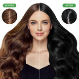 Natychmiastowy szampon do włosów czarnych, naturalny szampon do farbowania włosów, 100% pokrycie siwizny - łatwa i szybka, półtrwała koloryzacja do czarnych włosów, szampon do farbowania włosów dla mężczyzn i kobiet Farba do włosów Naty Shop